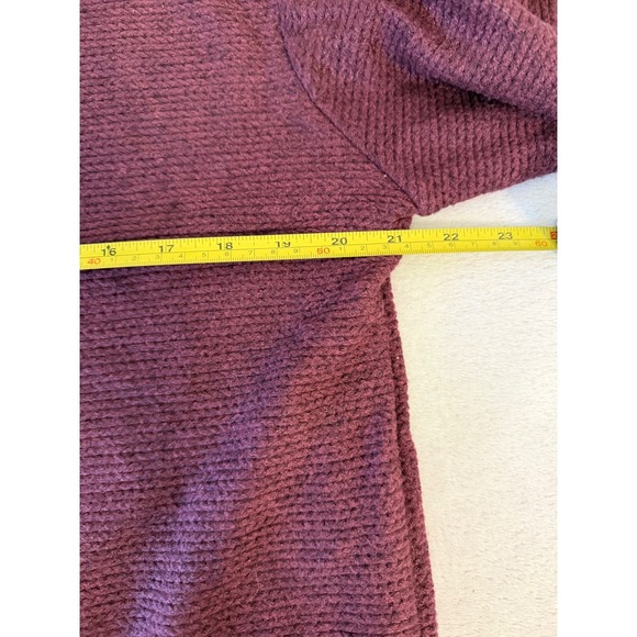 Lands End Womens Long Sleeve Mock Neck Pullover Sweater Burgundy Size Medium - Picture 3 of 6